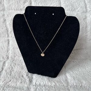 Boutique | Stamped "C" Initial Circle Necklace Gold Color